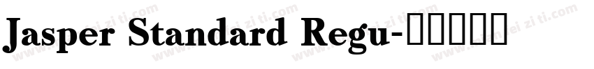 Jasper Standard Regu字体转换